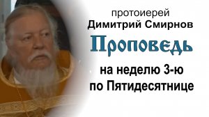 Проповедь на неделю 3-ю по Пятидесятнице (2011.07.03). Протоиерей Димитрий Смирнов