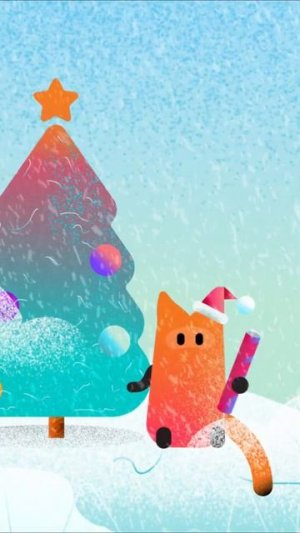 Новый Год на носу у лисёнка