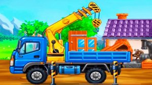 Мультик про машинки для детей - Стройка дома