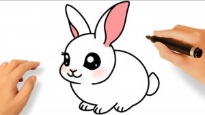 КАК НАРИСОВАТЬ КАВАИЙНОГО КРАСИВОГО КРОЛИКА ЛЕГКО ШАГ ЗА ШАГОМ 🐇💟