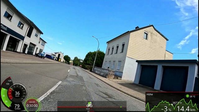 Видео для велотренажёра - Indoor Cycling Fat Burning Workout Garmin Display 4K Video