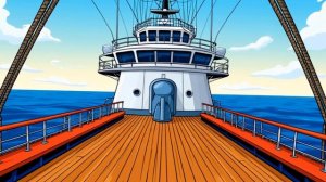 Корабль, палуба, капитанский мостик / Футаж детский