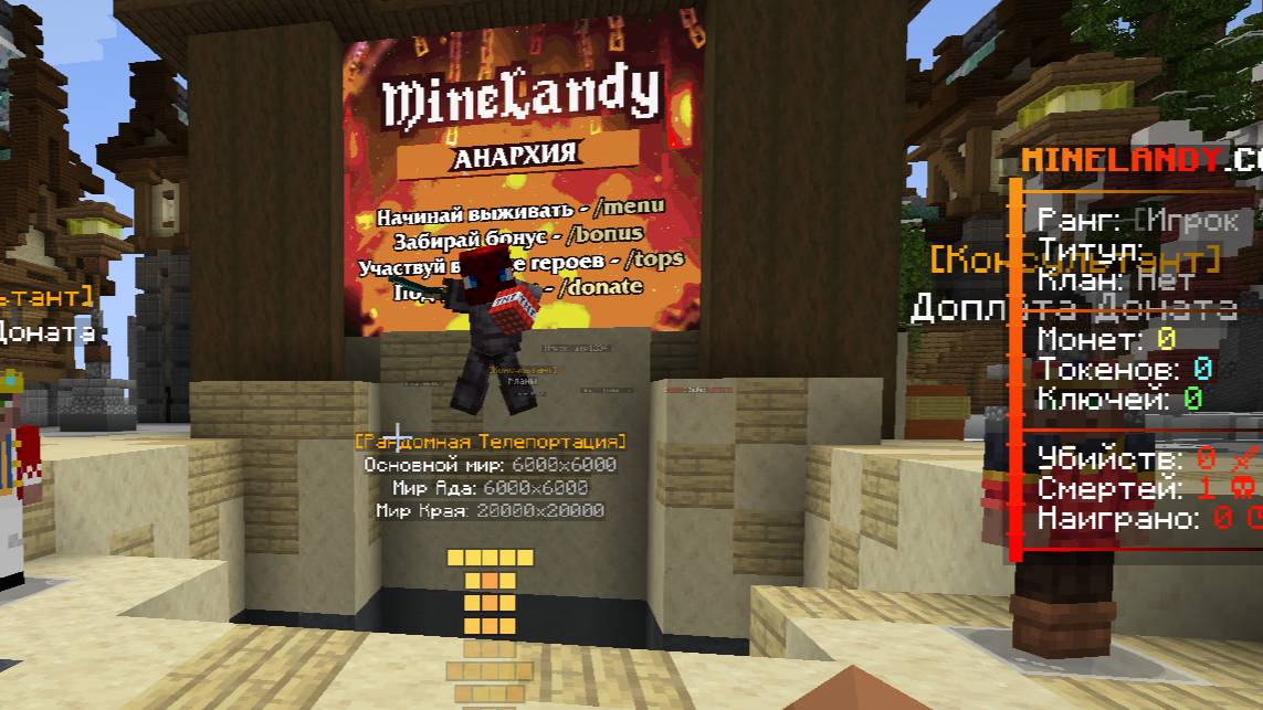 уимраю на сервере в Minecraft