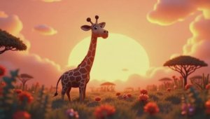 Детский мультик Малыш-жираф_ Бег за солнцем»