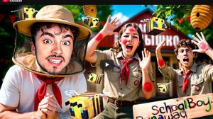 НАТРАВЛИВАЮ_ЗЛЫХ_ПЧЁЛ_НА_ВОЖАТЫЙ_ЛАГЕРЯ_В_SCHOOLBOY_RUNAWAY_В_МАЙНКРАФТ!