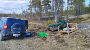 Замена редуктора моста на гусеничном вездеходе.на обочине трассы.Секс ещё тот.