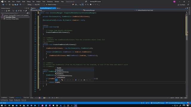 22 - Inventorymanager Class - Unity 2D Game Developer Course Farming Rpg смотреть онлайн