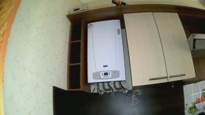 Спрятали газовый котел на кухне. Встраиваем в мебель.