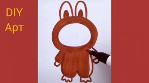 Вот как нарисовать лабубу с помощью фломастеров. DIY
Арт