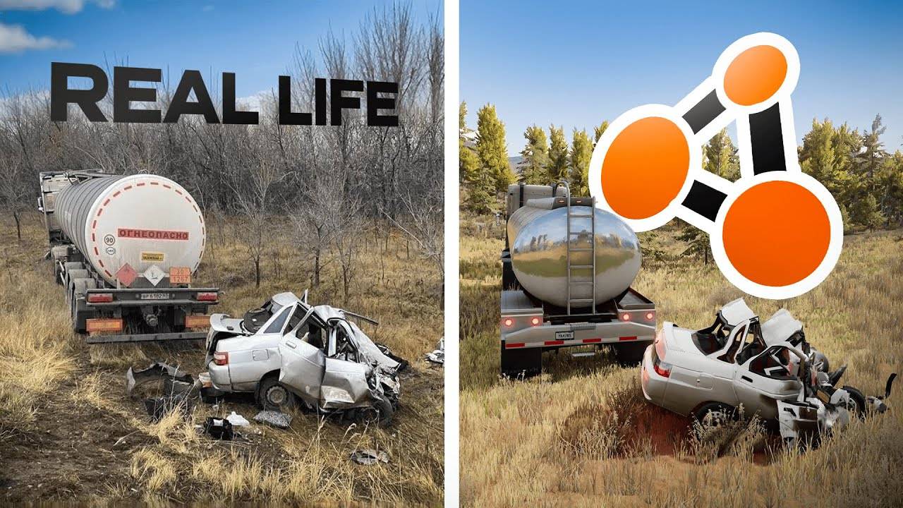 Аварии на реальных событиях в BeamNG.Drive #59