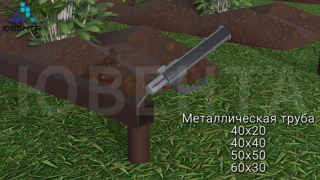 Забивные сваи-стойки Ювента для теплиц. смотреть онлайн