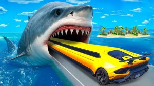 Сможет ли ламба проехать мегалодона в гта 5 ? - эксперимент в gta 5