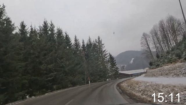 Видео для велотренажёра - Video With Music Virtual Bike Ride Winter Forest Austria (1)