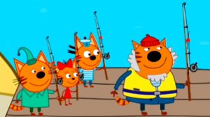 ТРИ КОТА НА РЫБАЛКЕ - пазлы - Развивающий мультик для детей