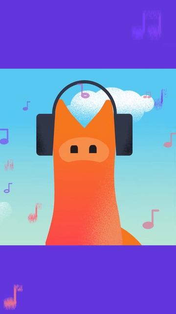 Лисёнок в наушниках слушает музыку смотреть онлайн