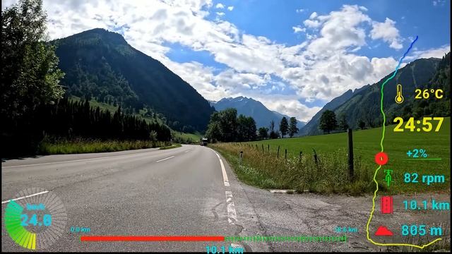 Видео для велотренажёра - Indoor Cycling Workout Kaprun To Großglockner Alps Road