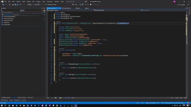 28 - Drop Items From Inventory Bar - Unity 2D Game Developer Course Farming Rpg смотреть онлайн
