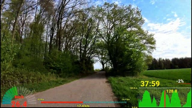 Видео для велотренажёра - Indoor Cycling Workout Germany With Speed Display 4K