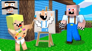 🎨😁 Я СТАЛА КРЕЙЗИ ХУДОЖНИКОМ и РИСУЮ ВСЕХ КРИВЫМИ в МАЙНКРАФТ! НУБИК ТРОЛЛИНГ