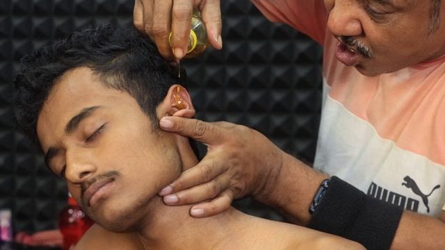 Ear Cleaning & Ear Fingering by Asim Barber ｜ Head Massage & Hair Cracking ｜ Neck Cracking ｜ ASMR смотреть онлайн