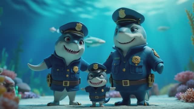 АКУЛЁНОК-ПОЛИЦЕЙСКИЙ 🚨 ВЕСЁЛАЯ ДЕТСКАЯ ПЕСНЯ С МУЛЬТИКОМ! смотреть онлайн