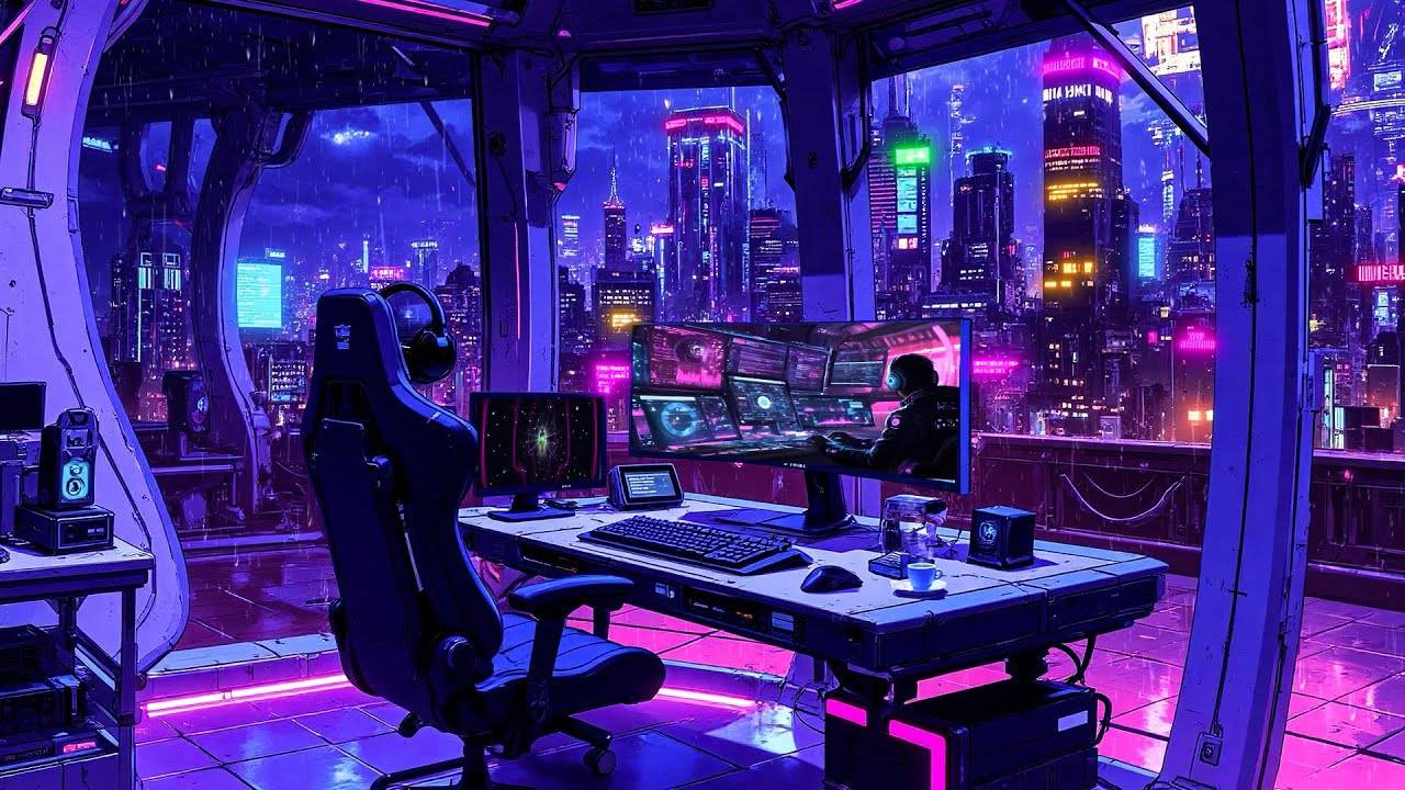 Modern Workroom Ambience   Lofi Hip Hop Beats For Focus, Study & Rainy Nights 🌧️ Lofi Rain Playlist