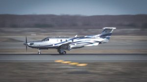 (VIP) Pilatus PC-12 NG, RA-07870. Взлет из Домодедово