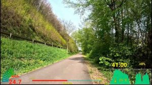 Видео для велотренажёра - Indoor Cycling Fat Burning Workout Telemetry Speed Display 4K Video