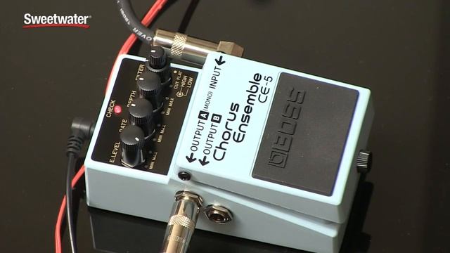 BOSS CE-5 Stereo Chorus Ensemble Pedal Review by Sweetwater Sound смотреть онлайн
