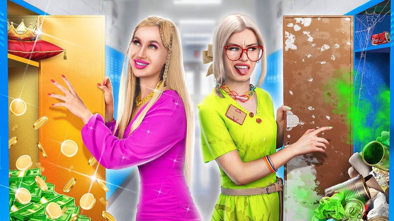 Бедная Студентка Vs Гига Богатая Студентка!