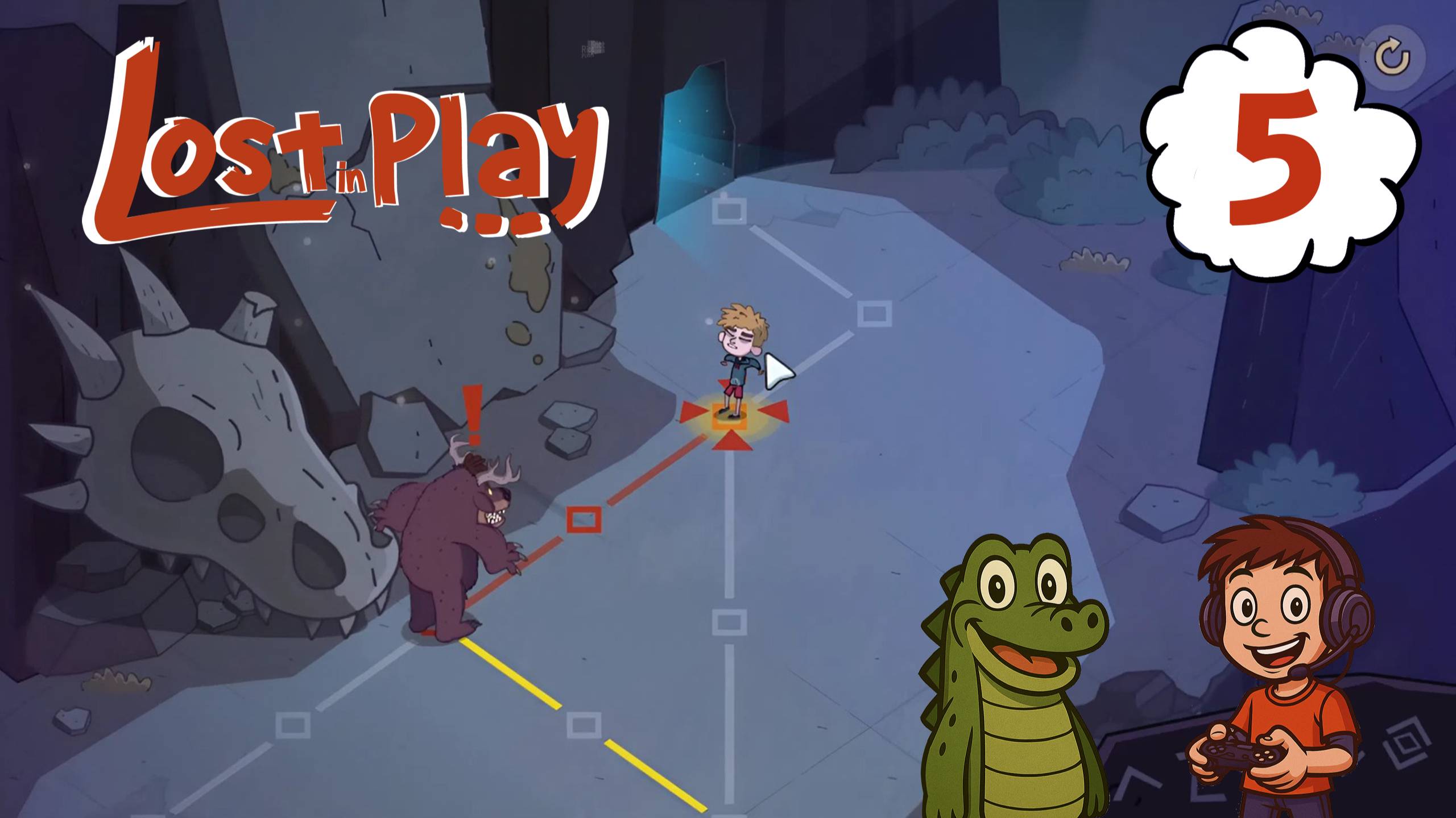 Lost in Play Прохождение 5 уровня — Великая Погоня! Медвежий Лось на хвосте