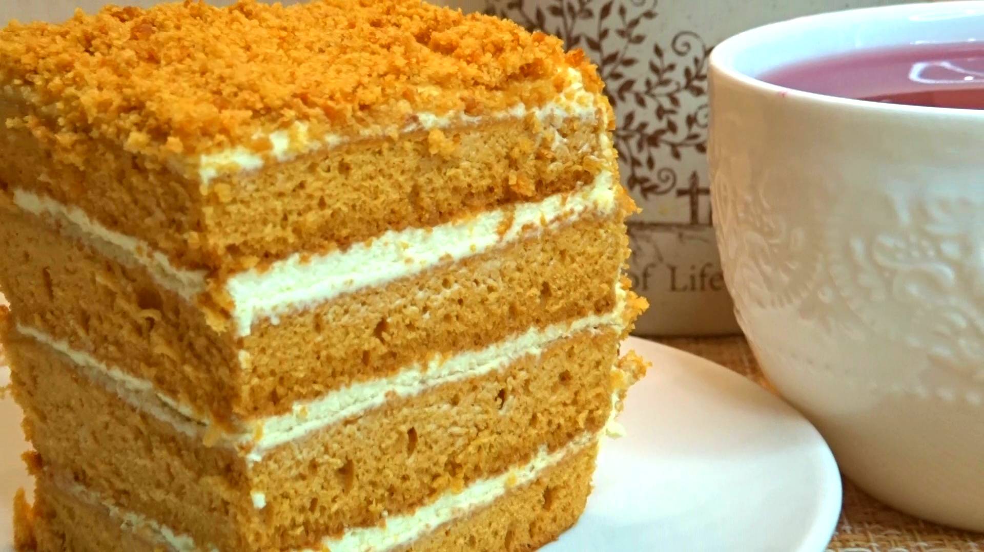 Торт МЕДОВИК Без Раскатки Коржей ЗА 30 МИНУТ. Простой и Быстрый РЕЦЕПТ Медовика смотреть онлайн