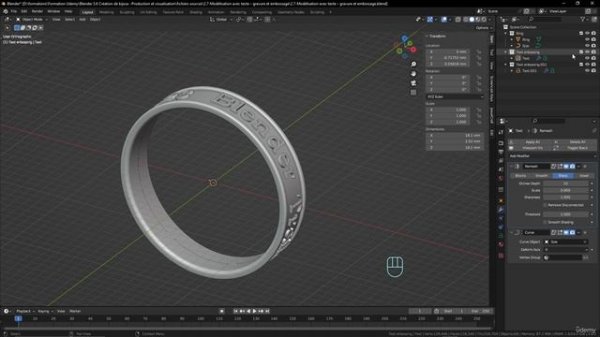 23. 2.7-Text Modelling – engraving and embossing