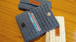 Кошелек для вязаной сумки крючком . Подробный  мк .