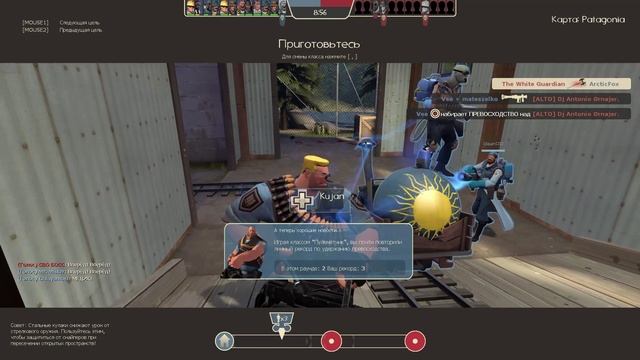 Team Fortress 2. Игра за пулемётчика, медика