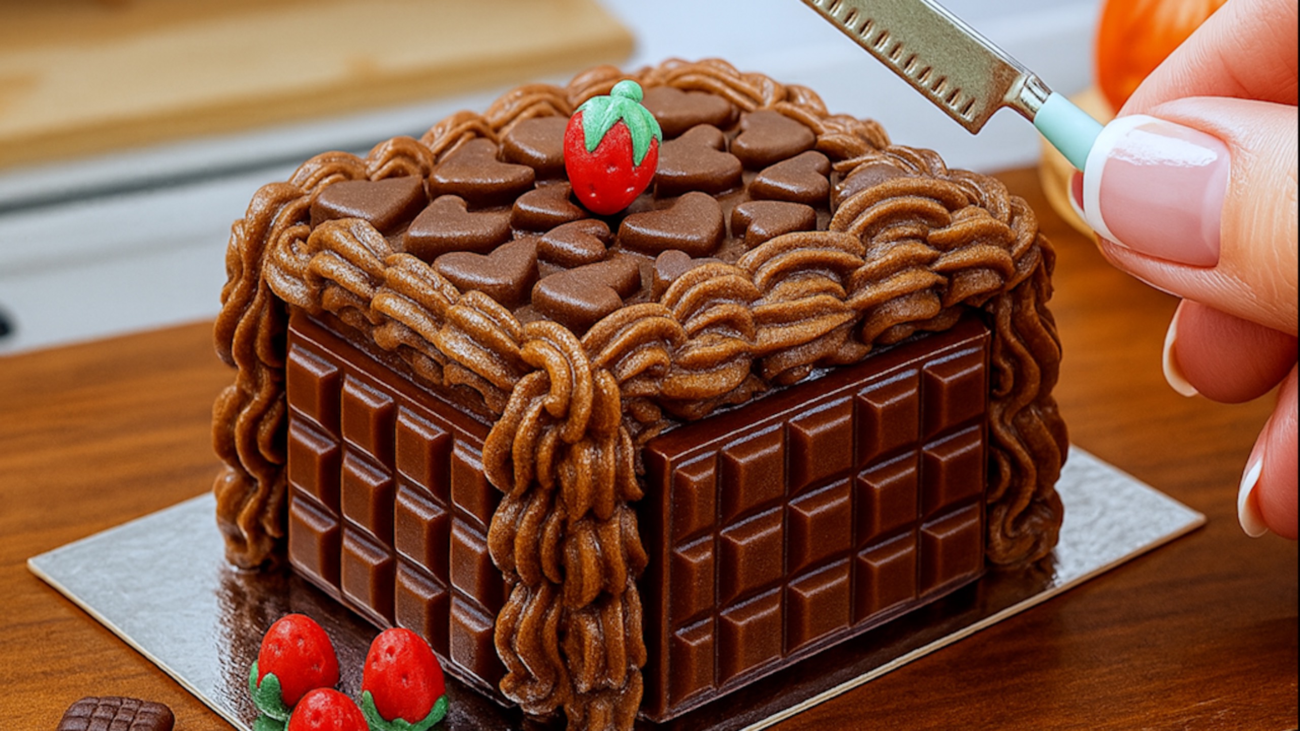 Нежнейший Шоколадный Мини Торт 😋 Идея Украшения Миниатюрного Торта 🤗 Мини Кухня смотреть онлайн