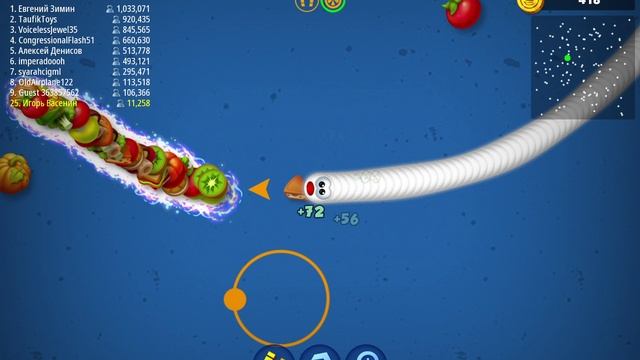 Жадная битва в Worms Zone смотреть онлайн