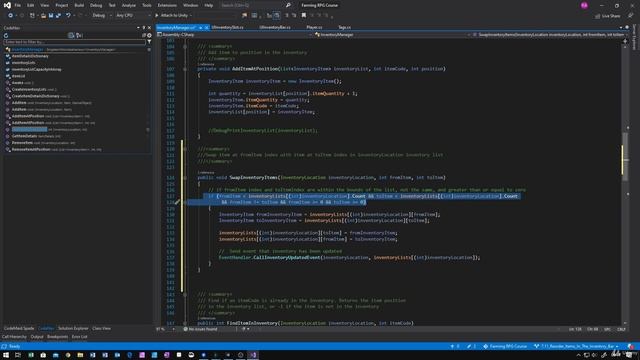 29 - Reorder Items In Inventory Bar - Unity 2D Game Developer Course Farming Rpg смотреть онлайн