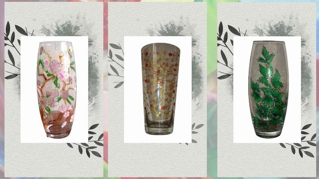 Ручная роспись по стеклянным вазам