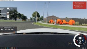 реконструкция аварии с 2 столбами заборам и мазда димео