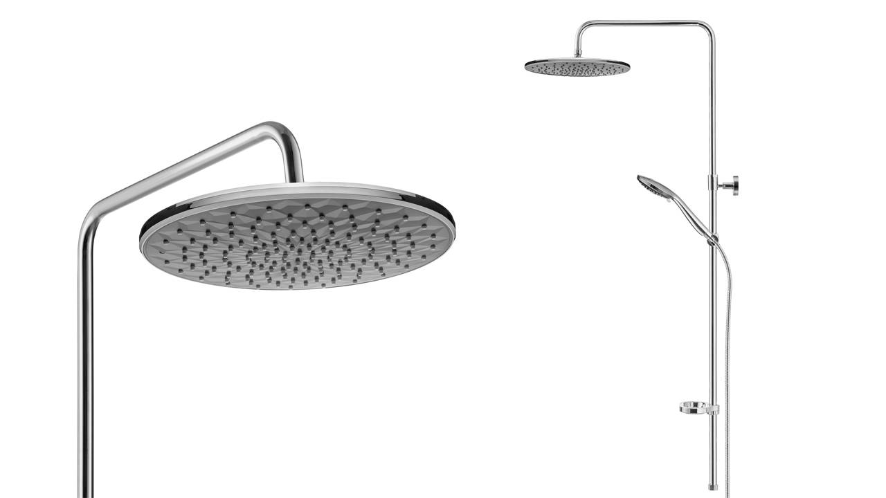 Распаковка семейного душа с верхним подключением и серыми лейками Swedbe Hermes 5001G1 смотреть онлайн