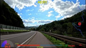 Видео для велотренажёра - Indoor Cycling Workout Schloss Saarstein to Saar River Telemetry 4K