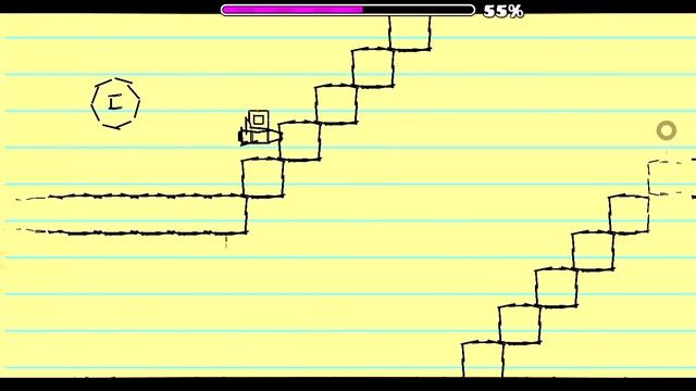 Нарисованный 100% Back on Track Geometry Dash PAINT ON TRACK смотреть онлайн