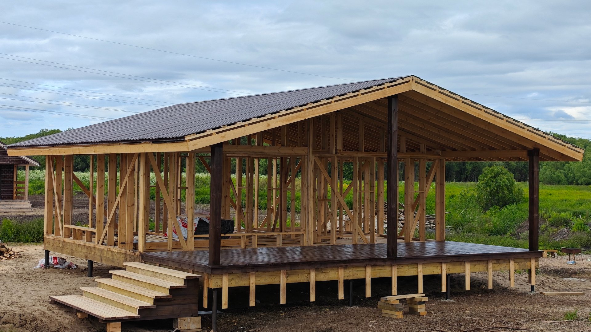 Каркасный дом 9х8. Шале. #1 смотреть онлайн