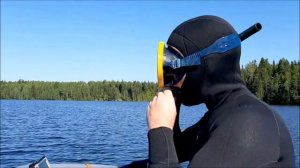 Рыбалка. Подводная охота Карелия оз.светлое.