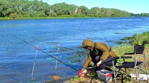 Ловля леща на короткие поводки! Рыбалка на донки! Рыбалка на Оке!