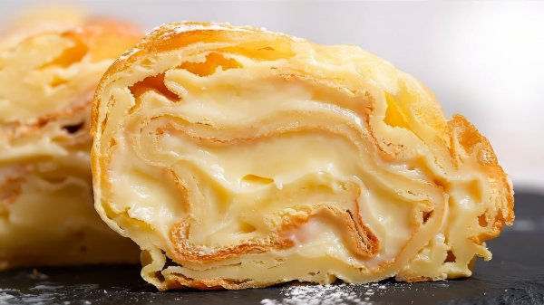 Тесто просто выливаю в противень! САМЫЙ простой и ВКУСНЫЙ рулет с заварным кремом!