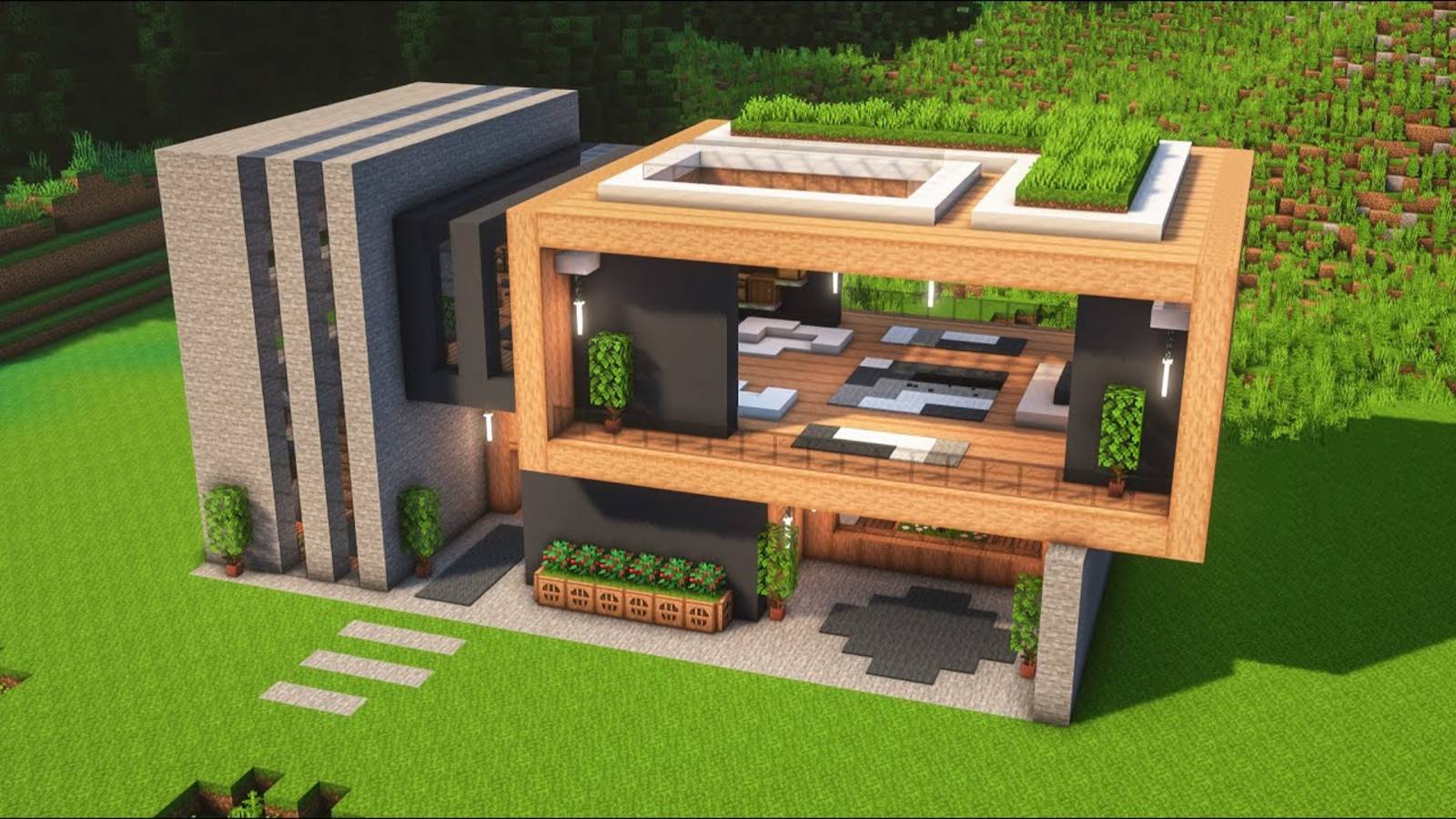 🔥 Идеальный Современный Дом в Майнкрафте — ХОЧУ ТАКОЙ В ЖИЗНИ! #minecraft смотреть онлайн