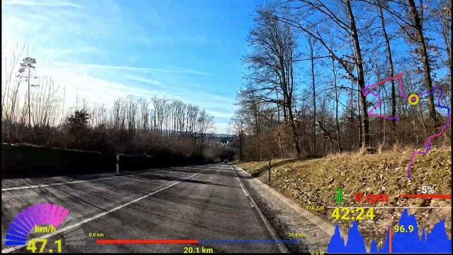 Видео для велотренажёра - Winter Indoor Cycling Workout 4K Telemetry Video