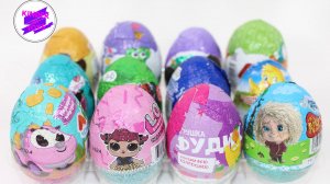 12 разных серий в Сюрпризах! Шоколадные яйца с игрушками: Киндер Сюрприз, Юнион, Мега Секрет и др.